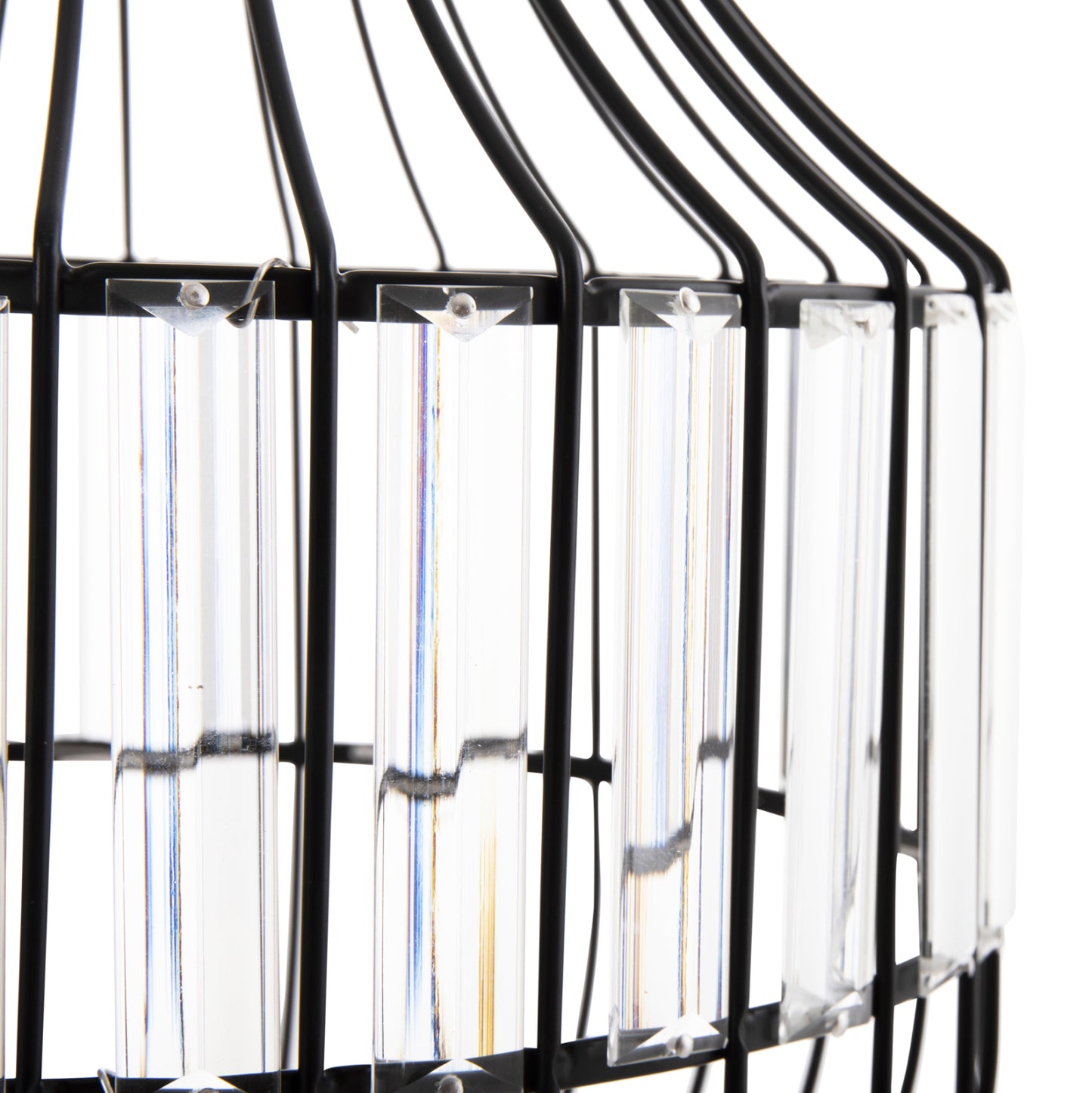 Ceiling Pendant Lamp Hm4093 Black Metal And Glass Φ29x38-137hcm.