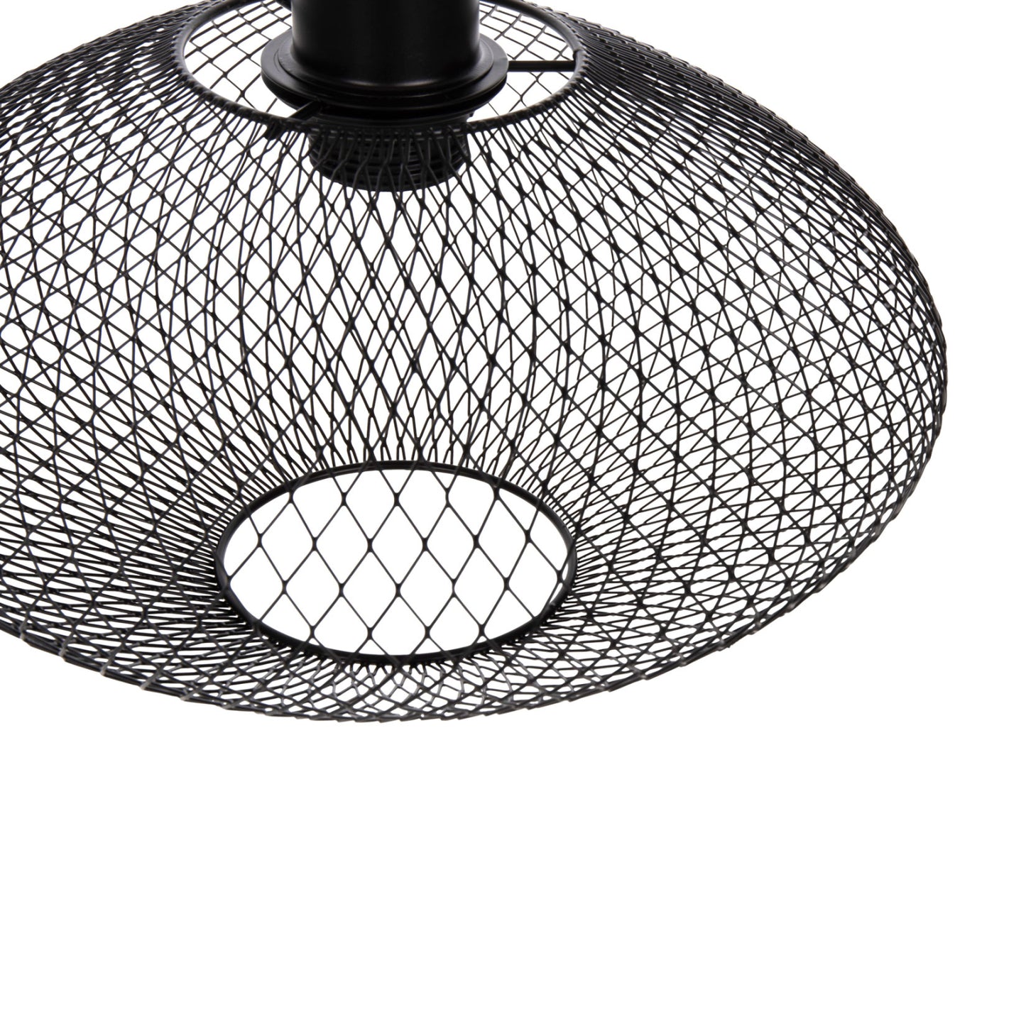 Ceiling Pendant Lamp Hm4094 Black Metal Mesh Cap Φ30x125hcm.