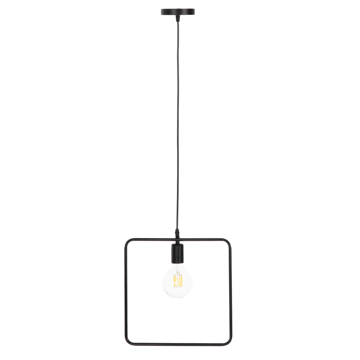 Ceiling Pendant Luminaire Hm4095 Black Metal 33x33x134hcm.