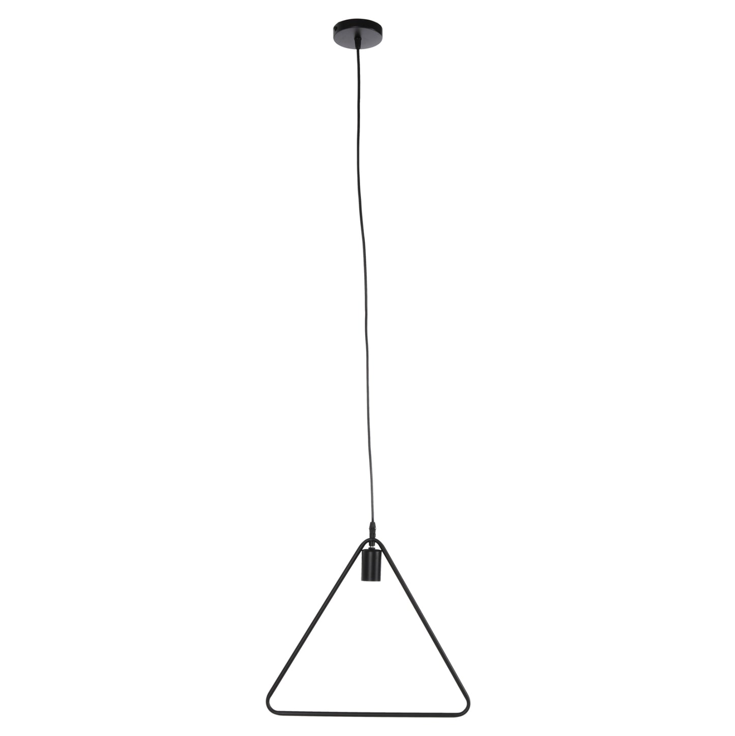 Ceiling Pendant Lamp Hm4096 Black Metal Triangle 38x132h Cm.