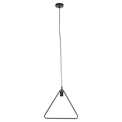 Ceiling Pendant Lamp Hm4096 Black Metal Triangle 38x132h Cm.