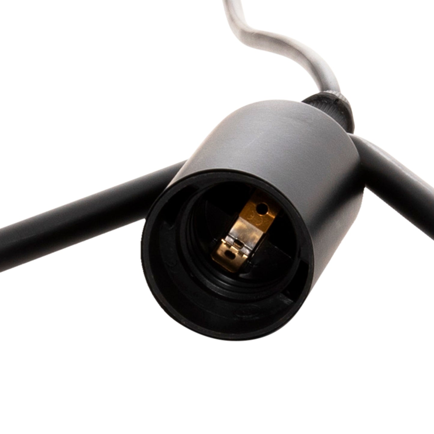 Ceiling Pendant Lamp Hm4096 Black Metal Triangle 38x132h Cm.