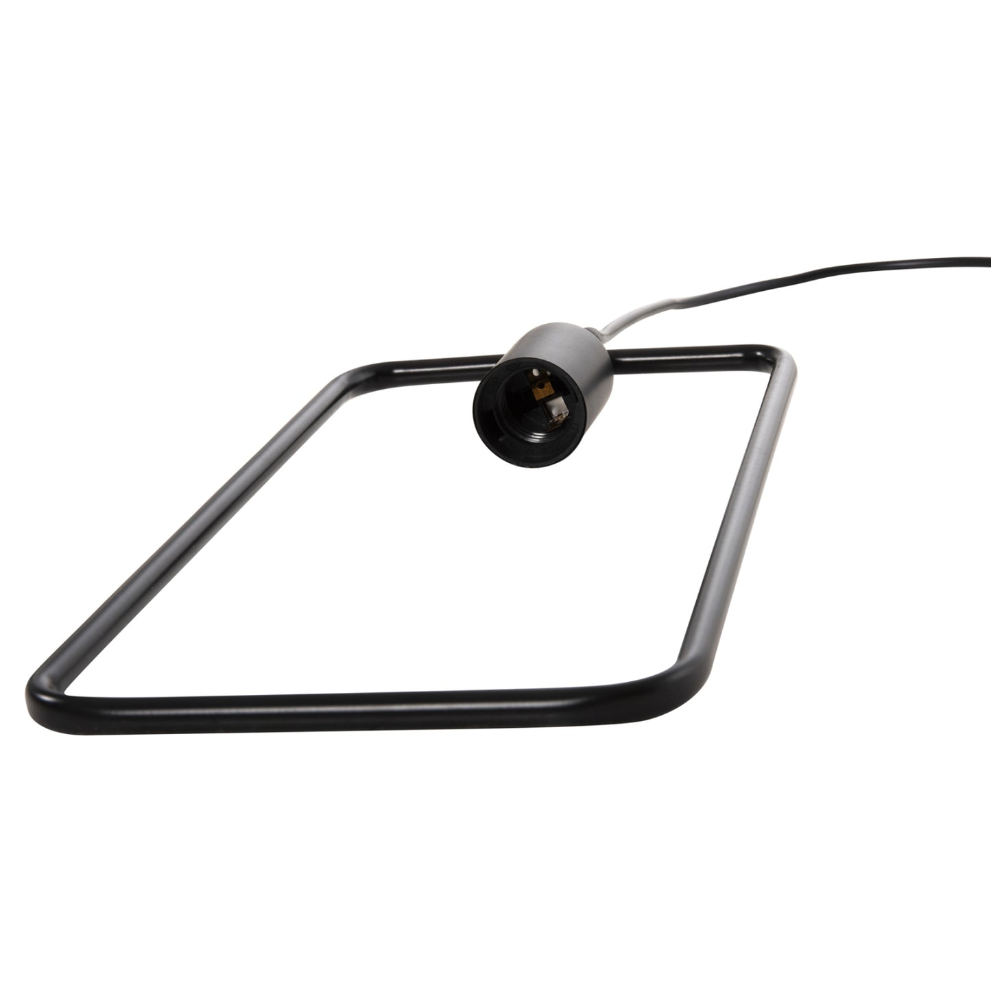 Ceiling Pendant Lamp Hm4097 Black Metal Rectangle 17,5x133h Cm.