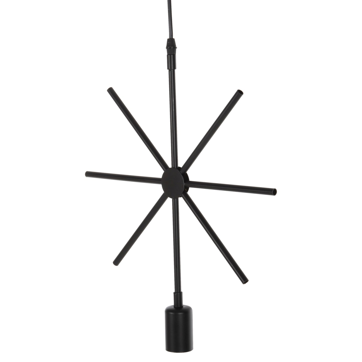 Ceiling Pendant Luminaire Hm4098 Black Metal Star 34x40x106h Cm.