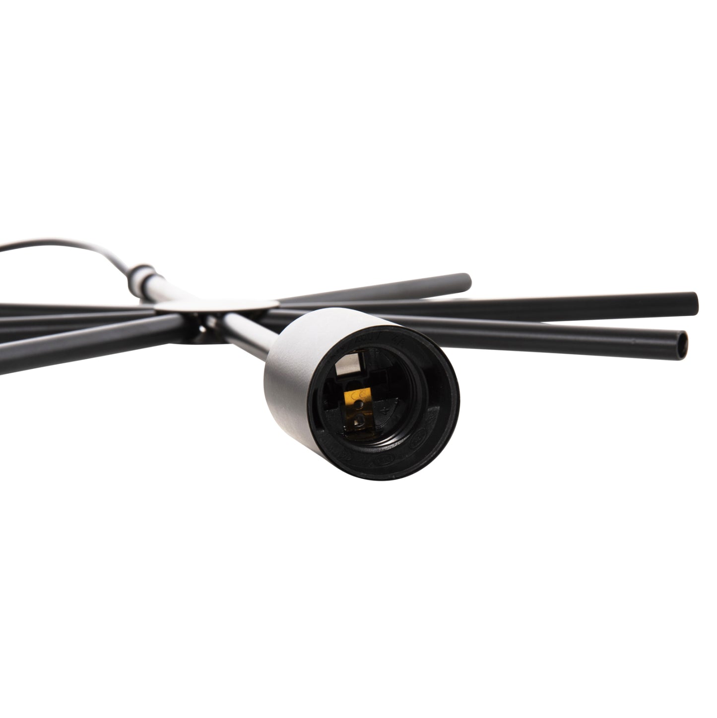Ceiling Pendant Luminaire Hm4098 Black Metal Star 34x40x106h Cm.