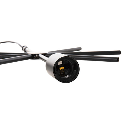 Ceiling Pendant Luminaire Hm4098 Black Metal Star 34x40x106h Cm.