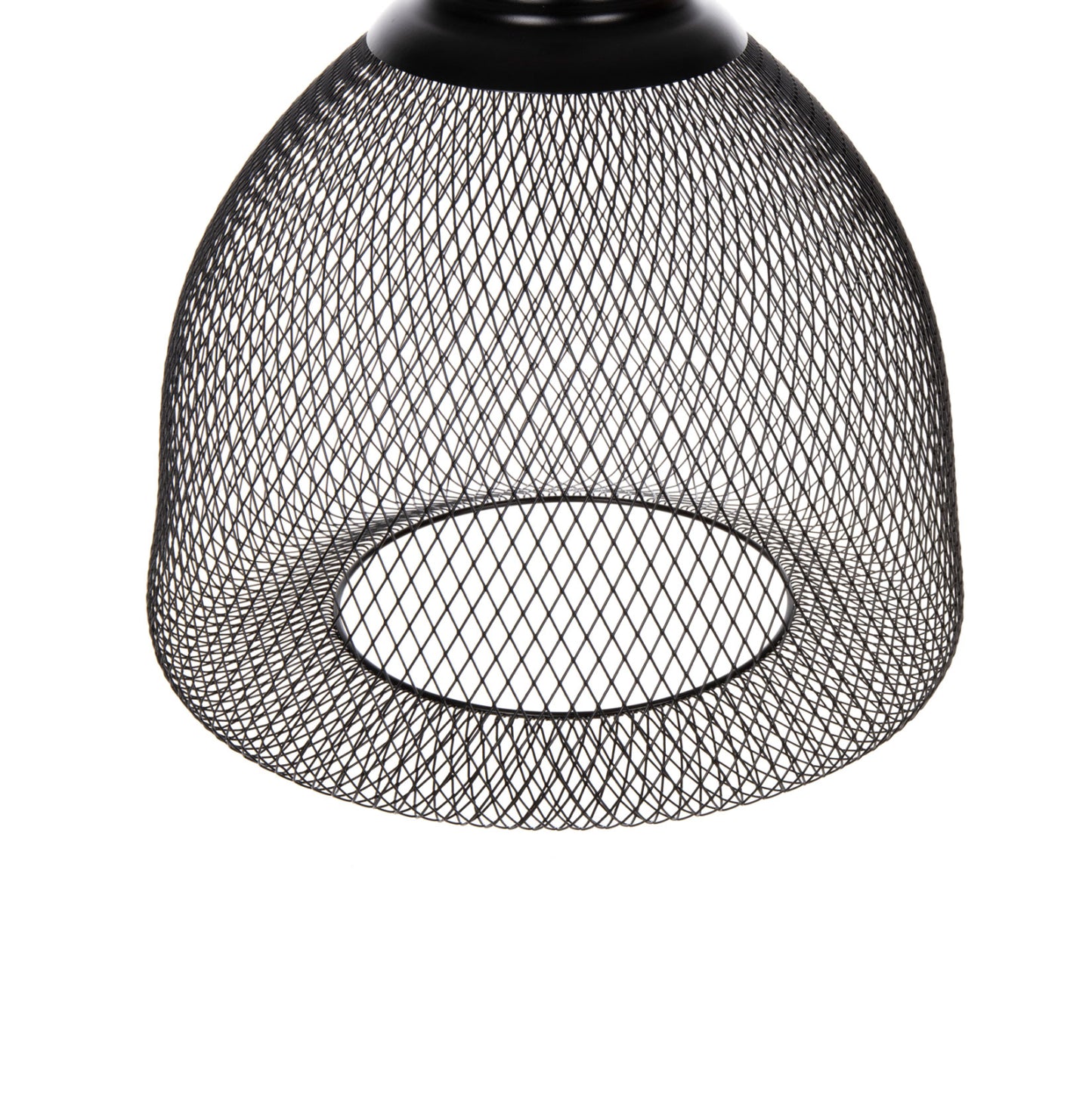 Ceiling Pendant Lamp Hm4100 Black Metal Mesh Bel-shaped Cap Φ32x137hcm.