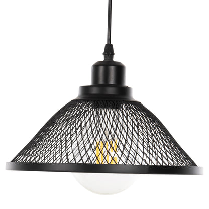 Ceiling Pendant Luminaire Hm4102 Black Metal Mesh Cap Φ25x115hcm.