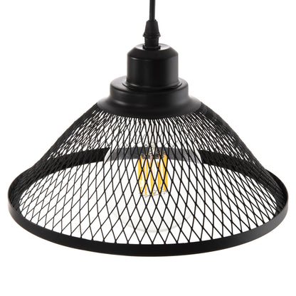 Ceiling Pendant Luminaire Hm4102 Black Metal Mesh Cap Φ25x115hcm.