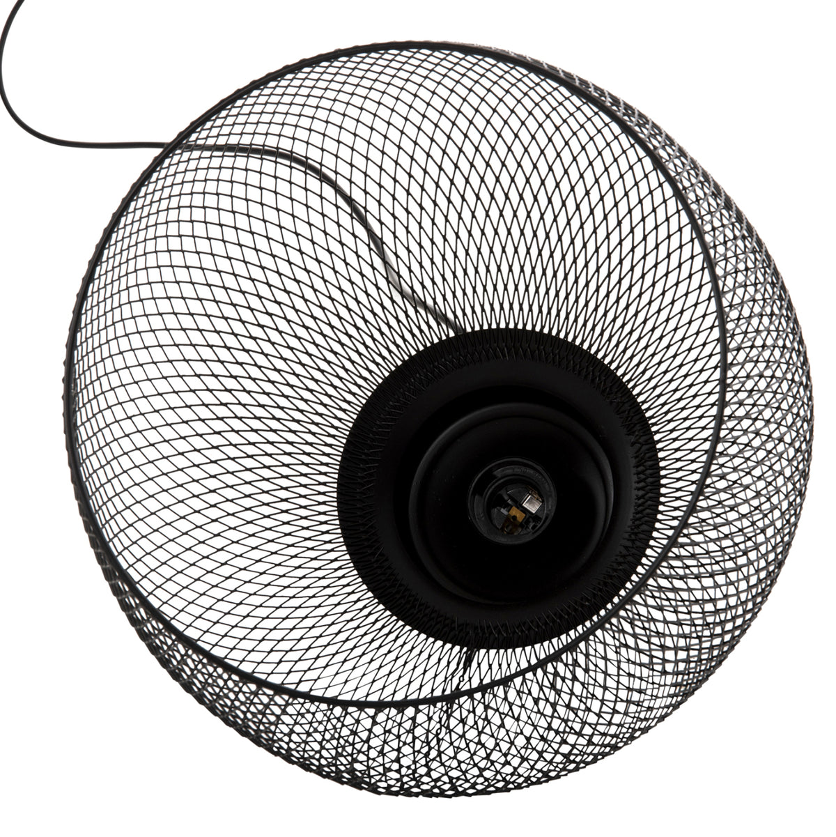 Ceiling Pendant Lamp Hm4103 Black Metal Mesh Sphere Φ26x133hcm.