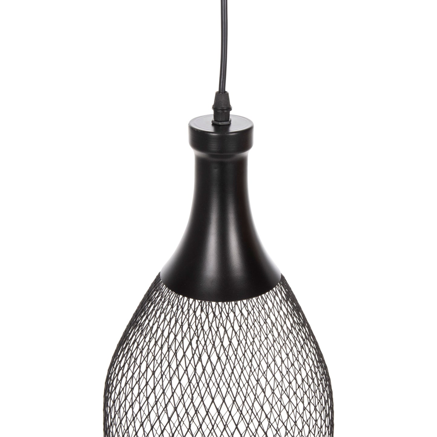 Ceiling Pendant Lamp Hm4105 Black Metal Mesh Cap Φ20x145hcm.