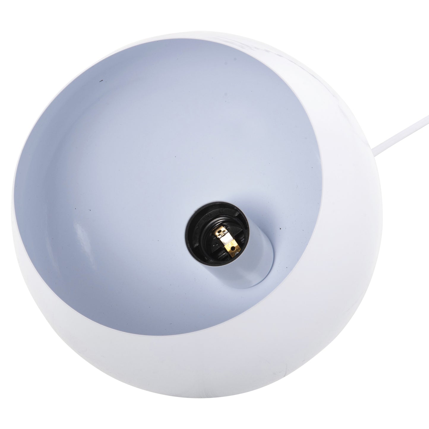 Ceiling Pendant Lamp Hm4108 White Metal Bell 19x19x115h Cm.