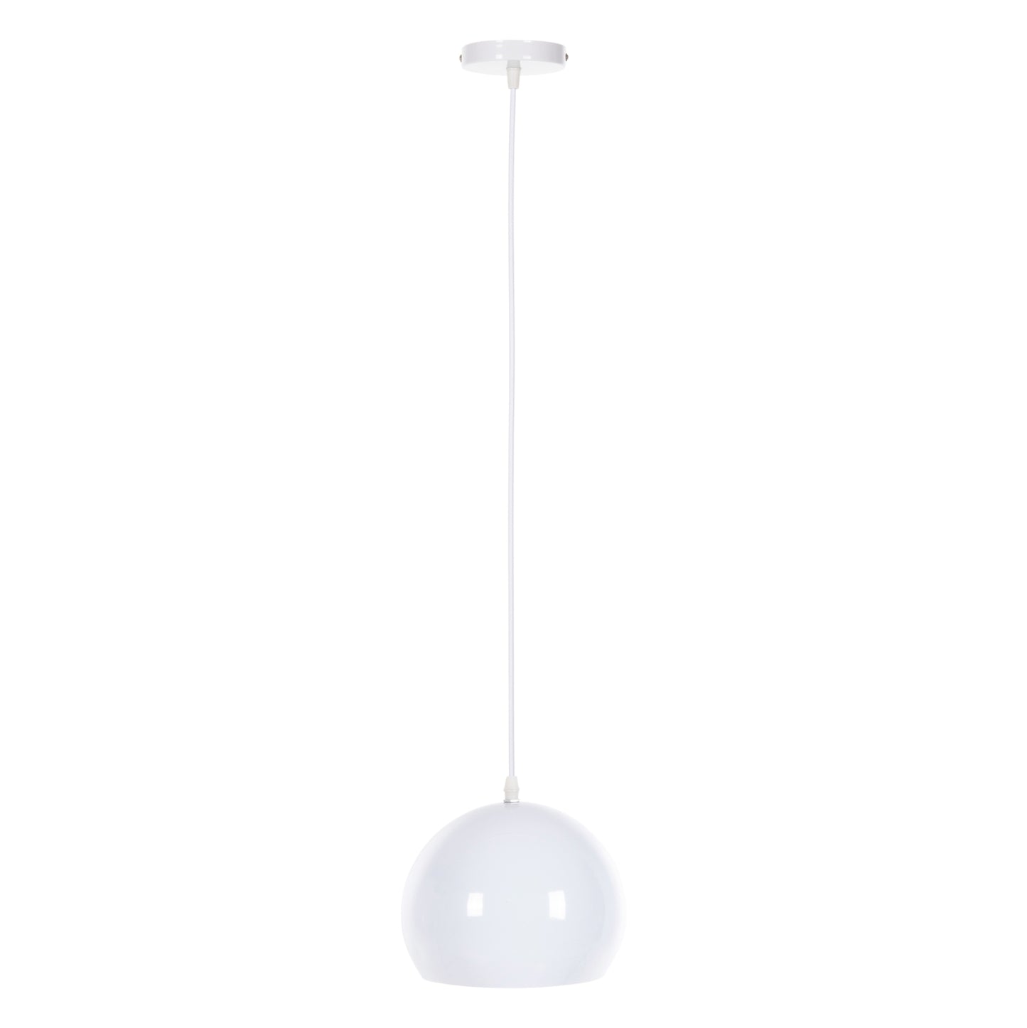 Ceiling Pendant Lamp Hm4108 White Metal Bell 19x19x115h Cm.