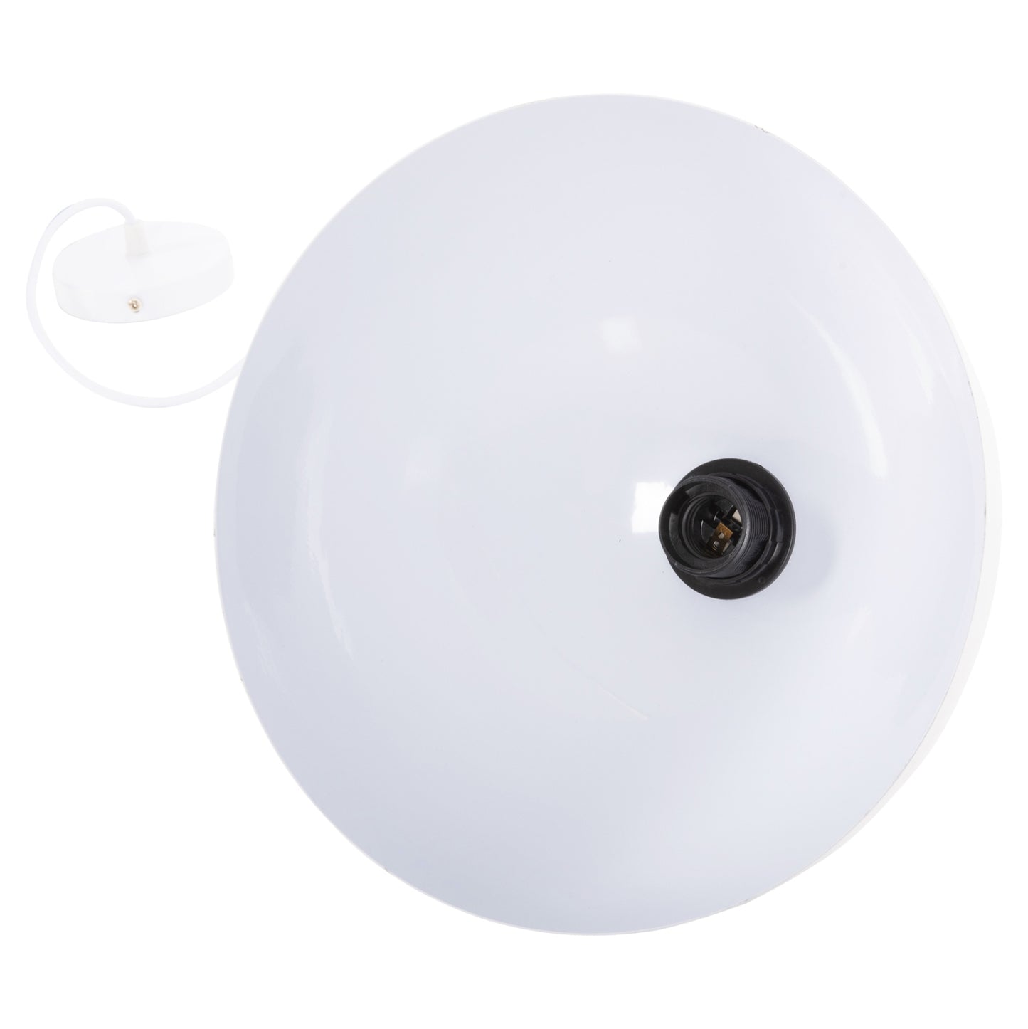 Ceiling Pendant Lamp Hm4111 White Metal Bell Φ29.5Χ119hcm.