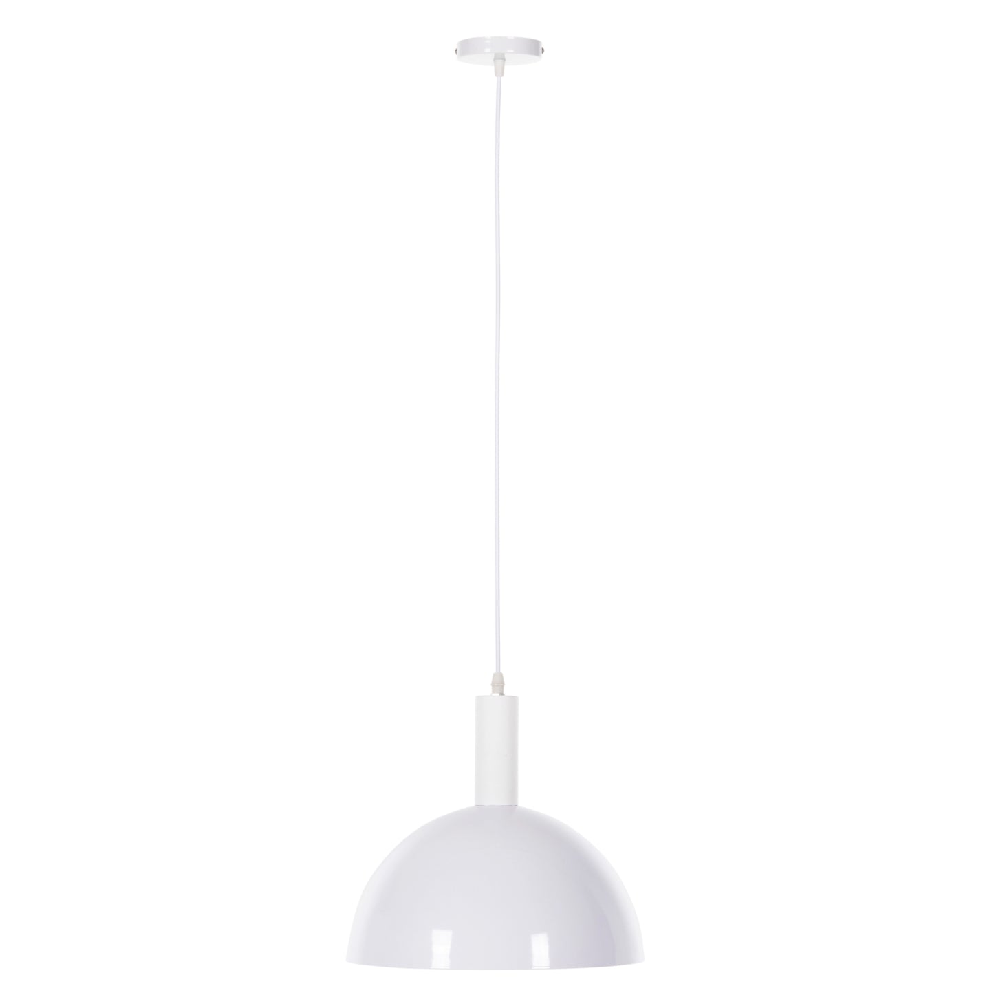 Ceiling Pendant Lamp Hm4111 White Metal Bell Φ29.5Χ119hcm.
