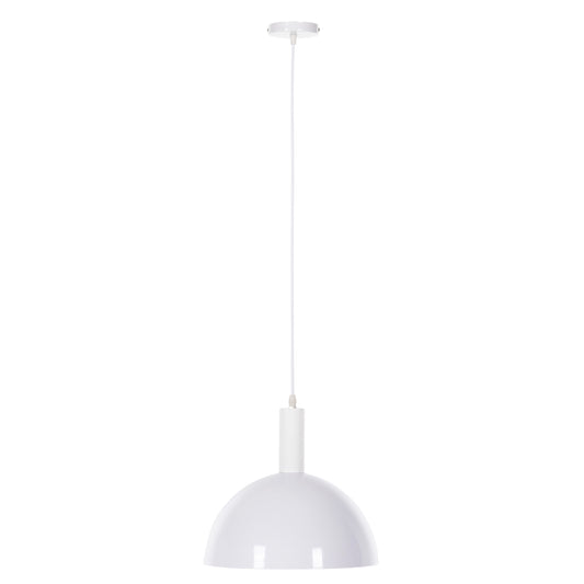 Ceiling Pendant Lamp Hm4111 White Metal Bell Φ29.5Χ119hcm.