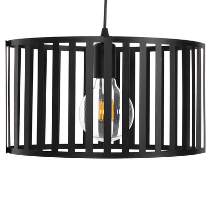 Ceiling Pendant Luminaire Hm4113 Black Metal 34x23x121hcm.