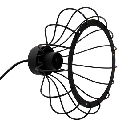 Ceiling Pendant Lamp ΗΜ4114 Black Metal Spherical Cap Φ23x122hcm.