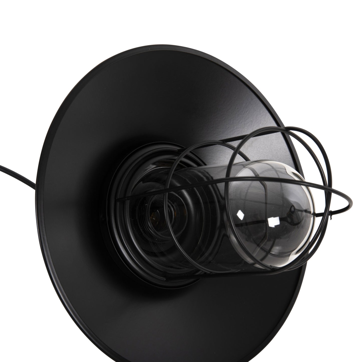 Ceiling Pendant Lamp Hm4119 Black Metal-glass Φ26x125hcm.