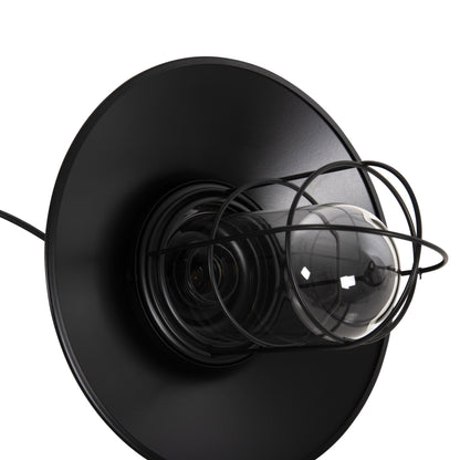 Ceiling Pendant Lamp Hm4119 Black Metal-glass Φ26x125hcm.
