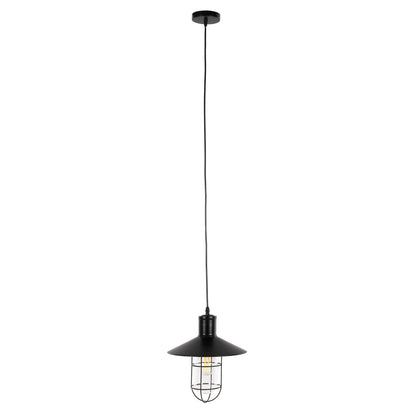 Ceiling Pendant Lamp Hm4119 Black Metal-glass Φ26x125hcm.
