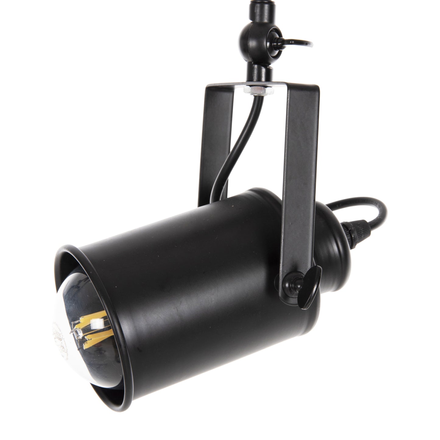 Ceiling Pendant 3-light Fixture Hm4124 Black Metal Spotlights 70,5x14x50h Cm.