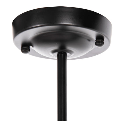 Ceiling Pendant 3-light Fixture Hm4124 Black Metal Spotlights 70,5x14x50h Cm.