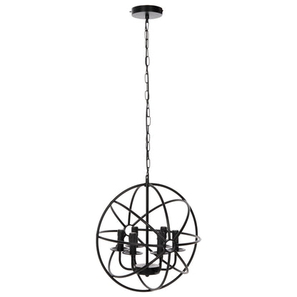 Ceiling Pendant Lamp Hm4127 Black Metal Sphere 6-light Φ42x108hcm.