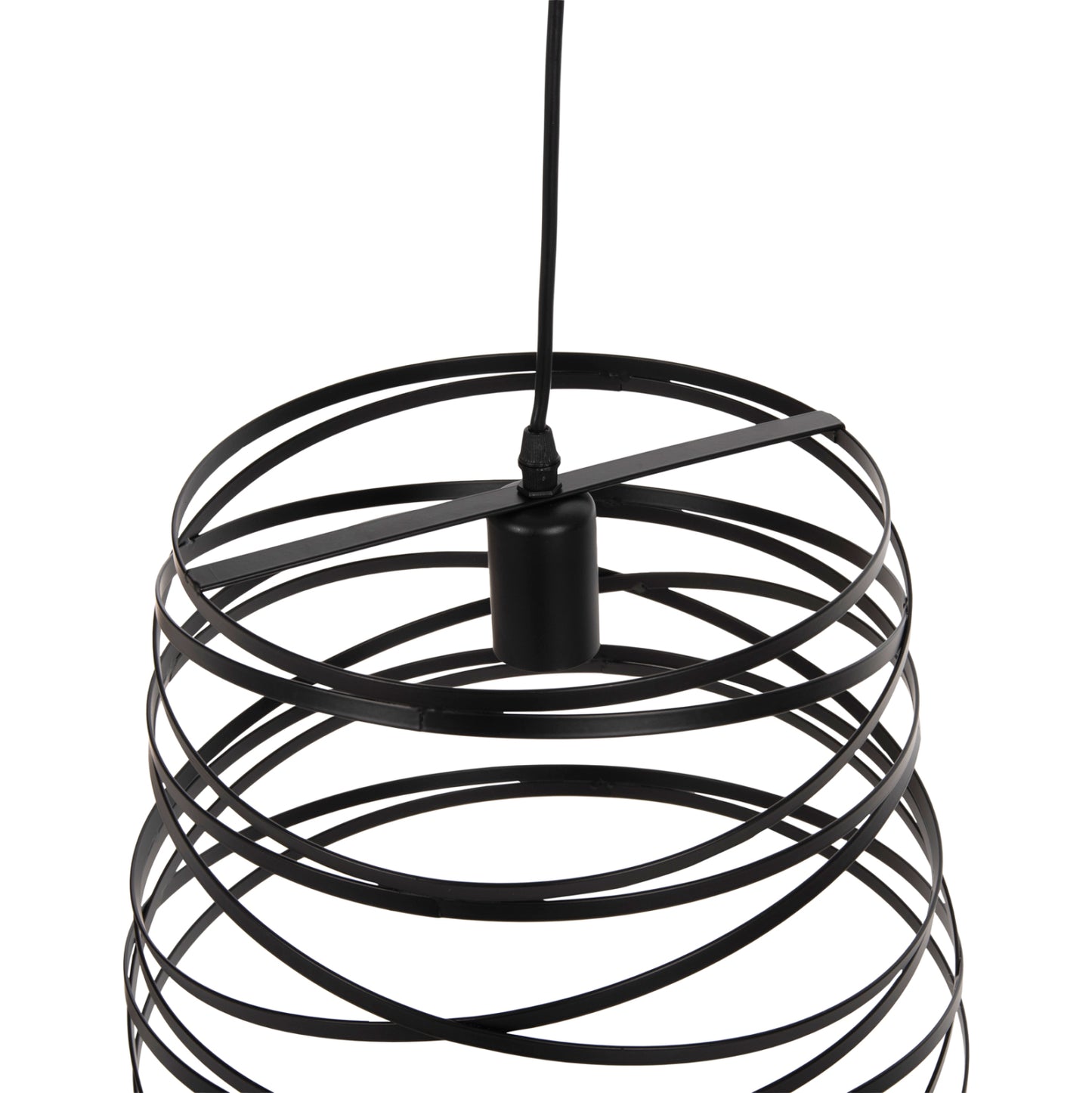 Ceiling Pendant Lamp Hm4129 Black Metal Cylindrical Cap 22-33x130hcm.