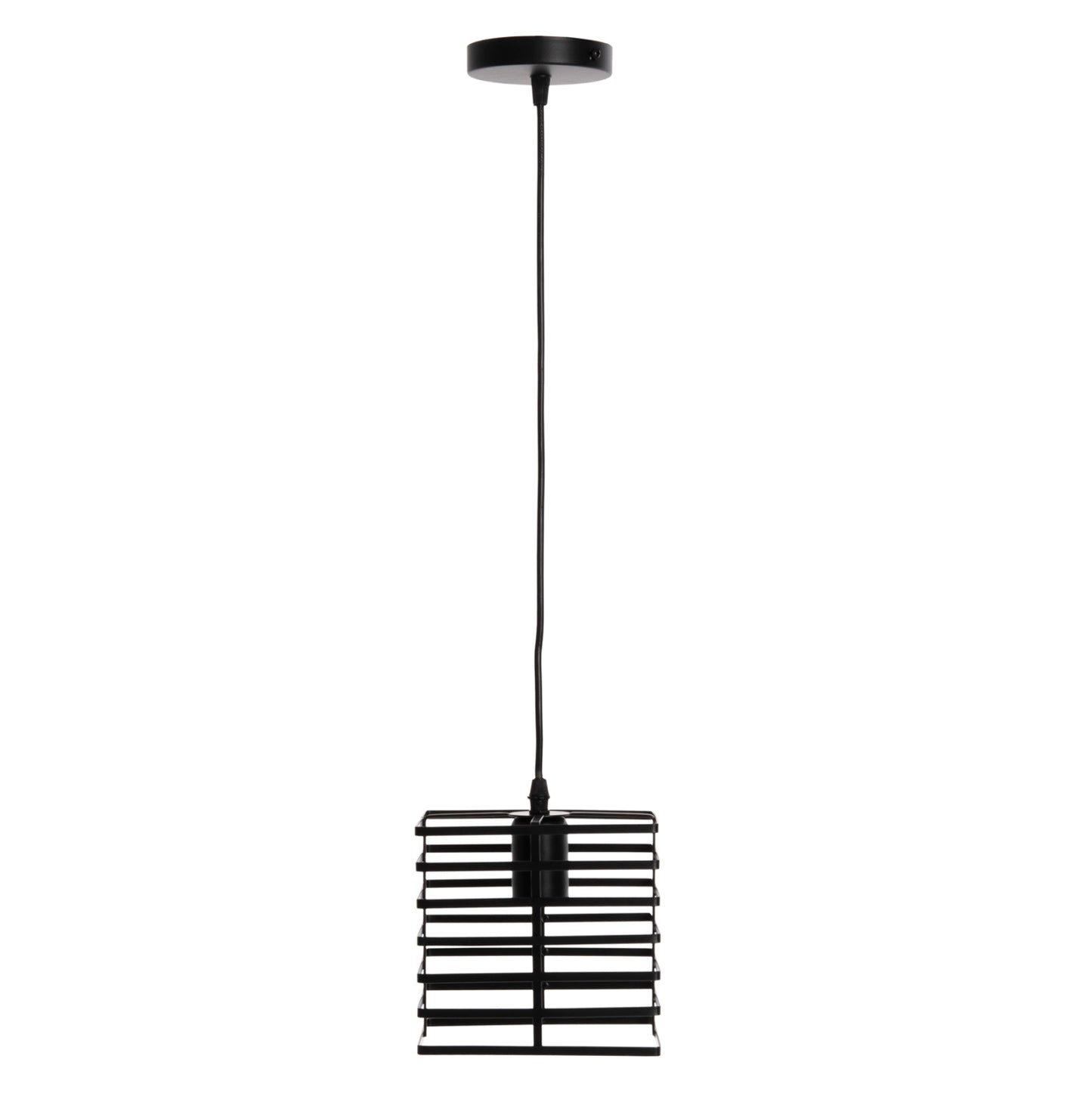 Ceiling Pendant Lamp Hm4131 Black Metal Cap 16x16x124hcm.