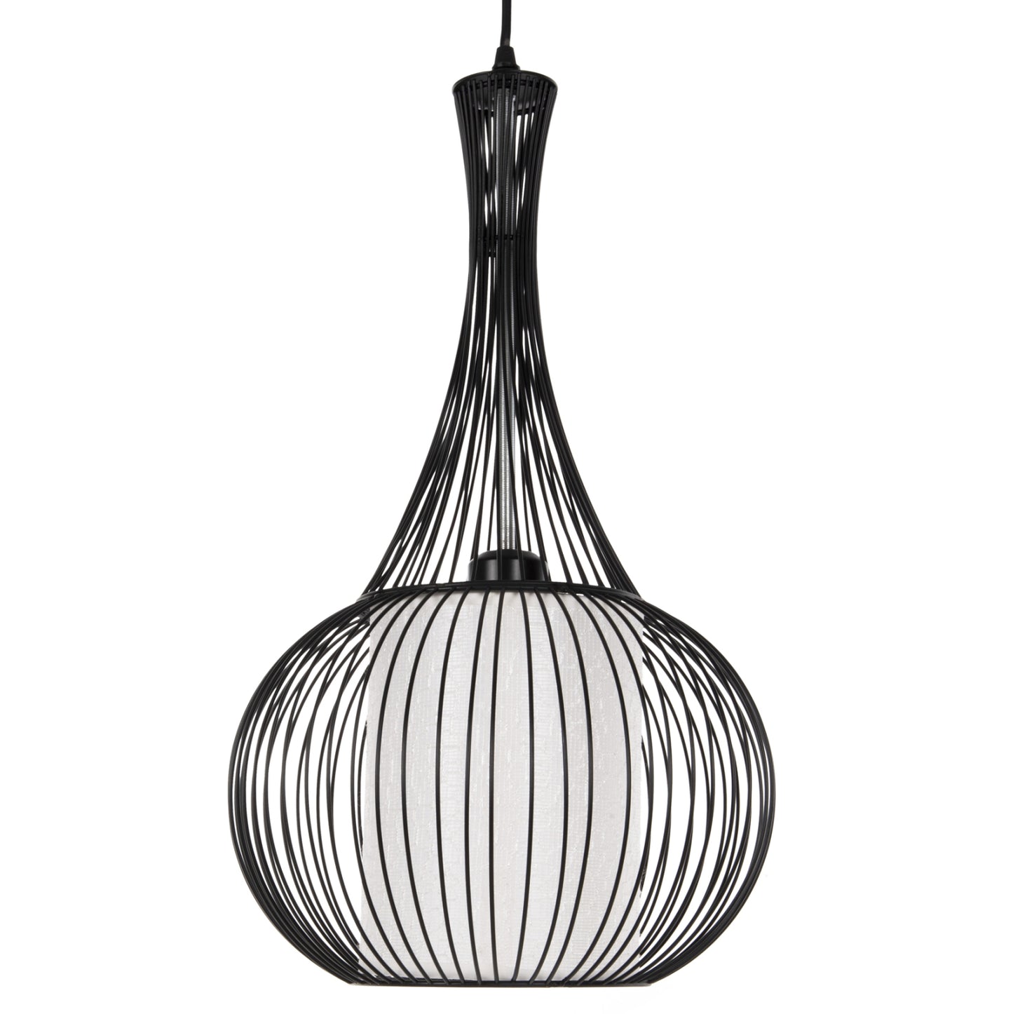 Ceiling Pendant Lamp Hm4132 Black Metal Φ30x50h Cm.