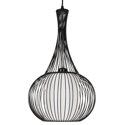 Ceiling Pendant Lamp Hm4132 Black Metal Φ30x50h Cm.