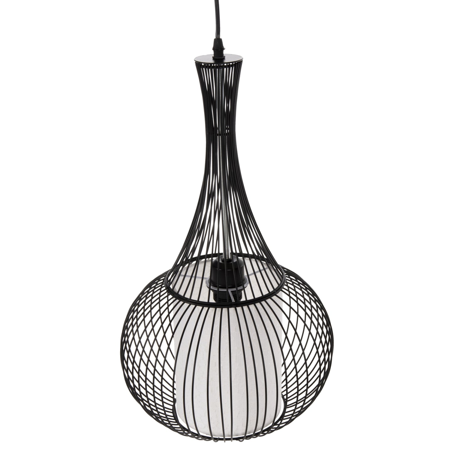 Ceiling Pendant Lamp Hm4132 Black Metal Φ30x50h Cm.