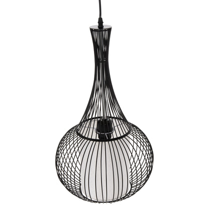 Ceiling Pendant Lamp Hm4132 Black Metal Φ30x50h Cm.