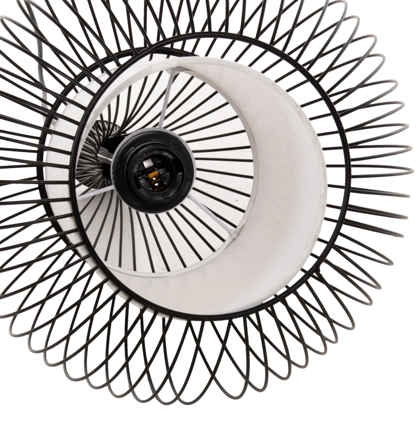 Ceiling Pendant Lamp Hm4132 Black Metal Φ30x50h Cm.