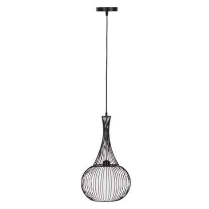 Ceiling Pendant Lamp Hm4132 Black Metal Φ30x50h Cm.