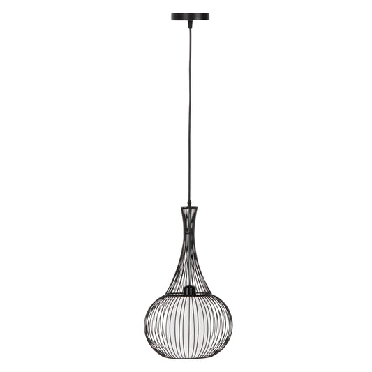 Ceiling Pendant Lamp Hm4132 Black Metal Φ30x50h Cm.