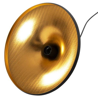 Ceiling Pendant Lamp Hm4133 Aluminum In Black & Gold Φ36x112h Cm.