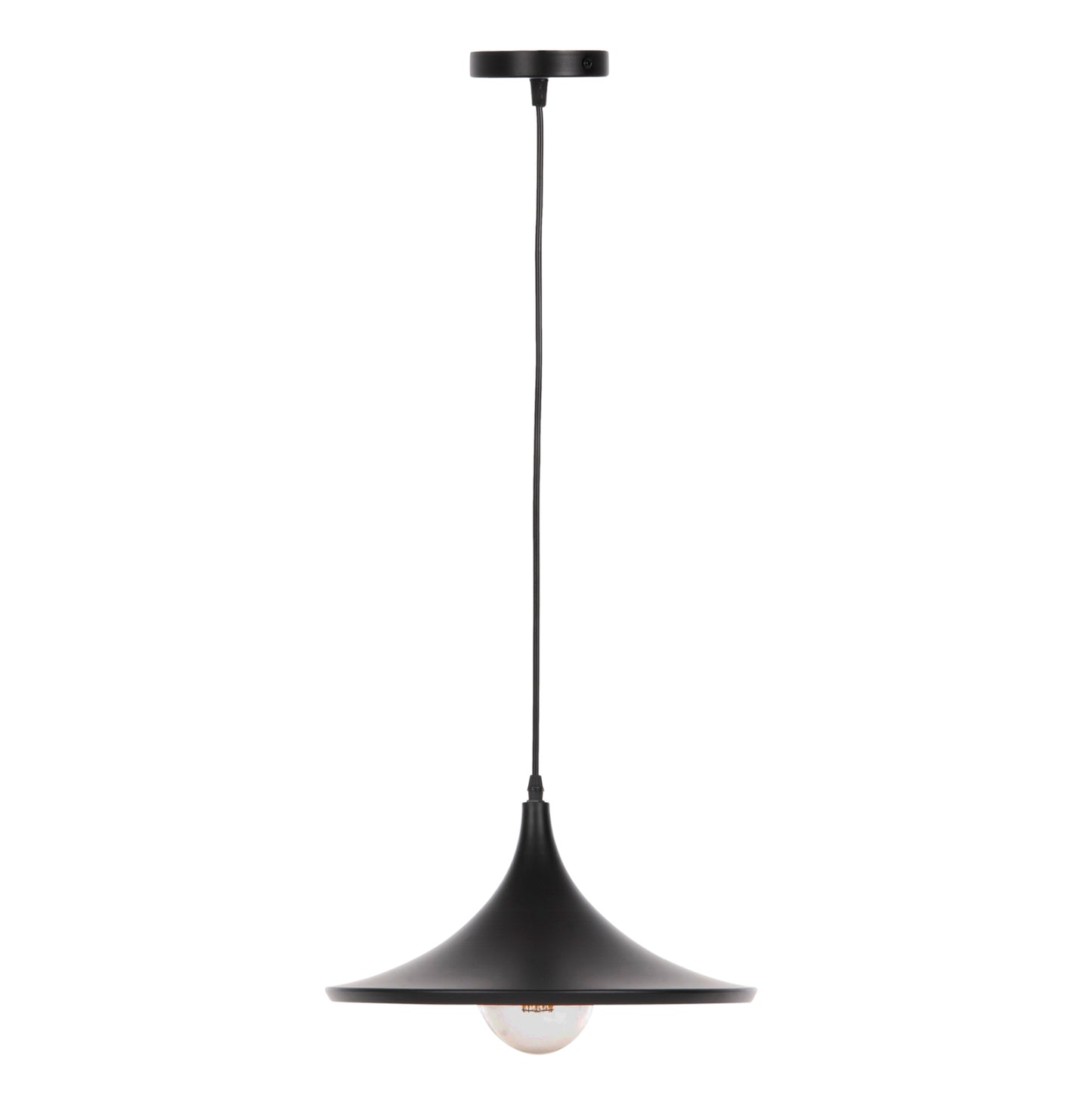 Ceiling Pendant Lamp Hm4133 Aluminum In Black & Gold Φ36x112h Cm.