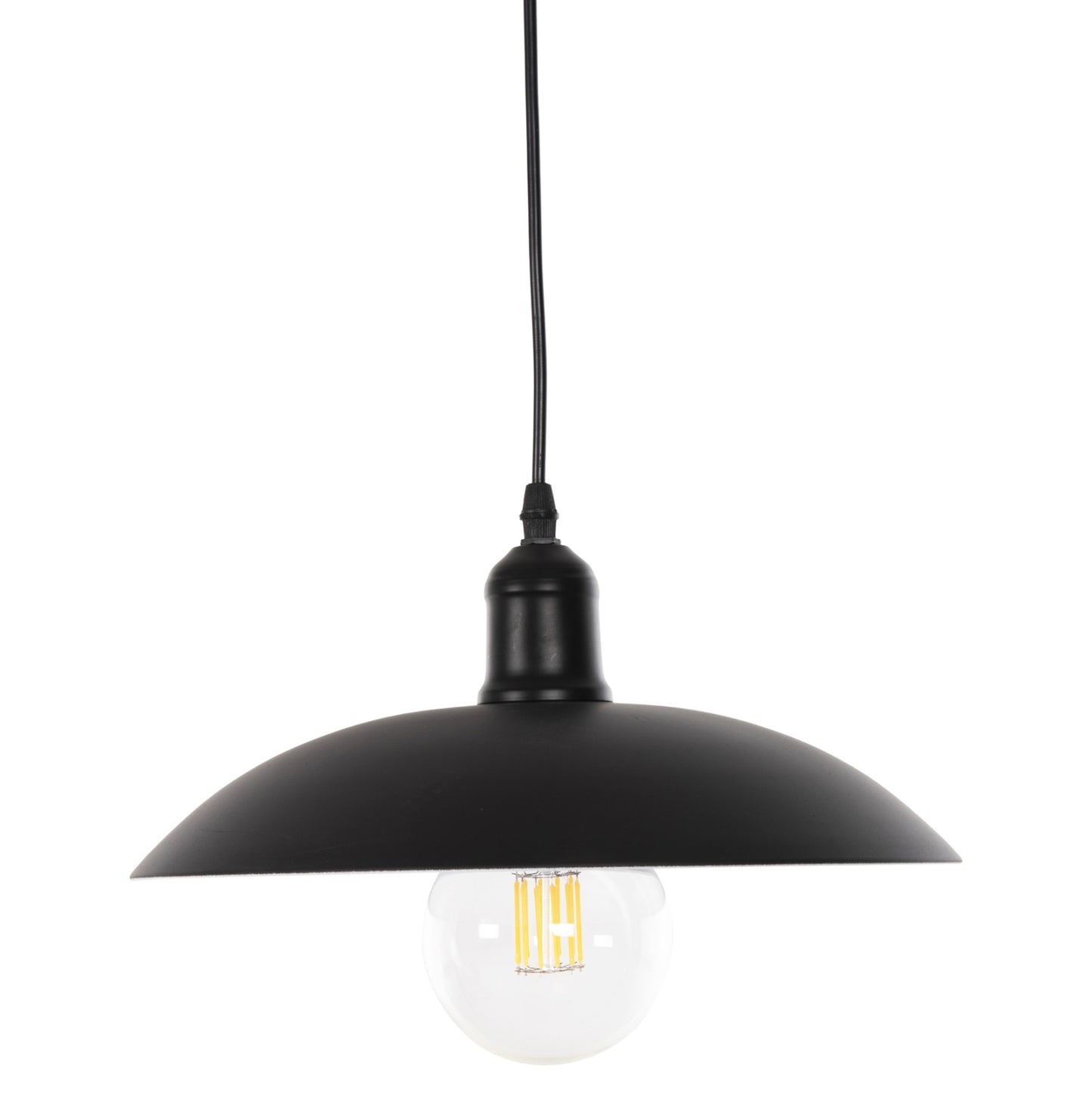 Ceiling Pendant Lamp Hm4135 Black Metal Cap Φ31x110h Cm.
