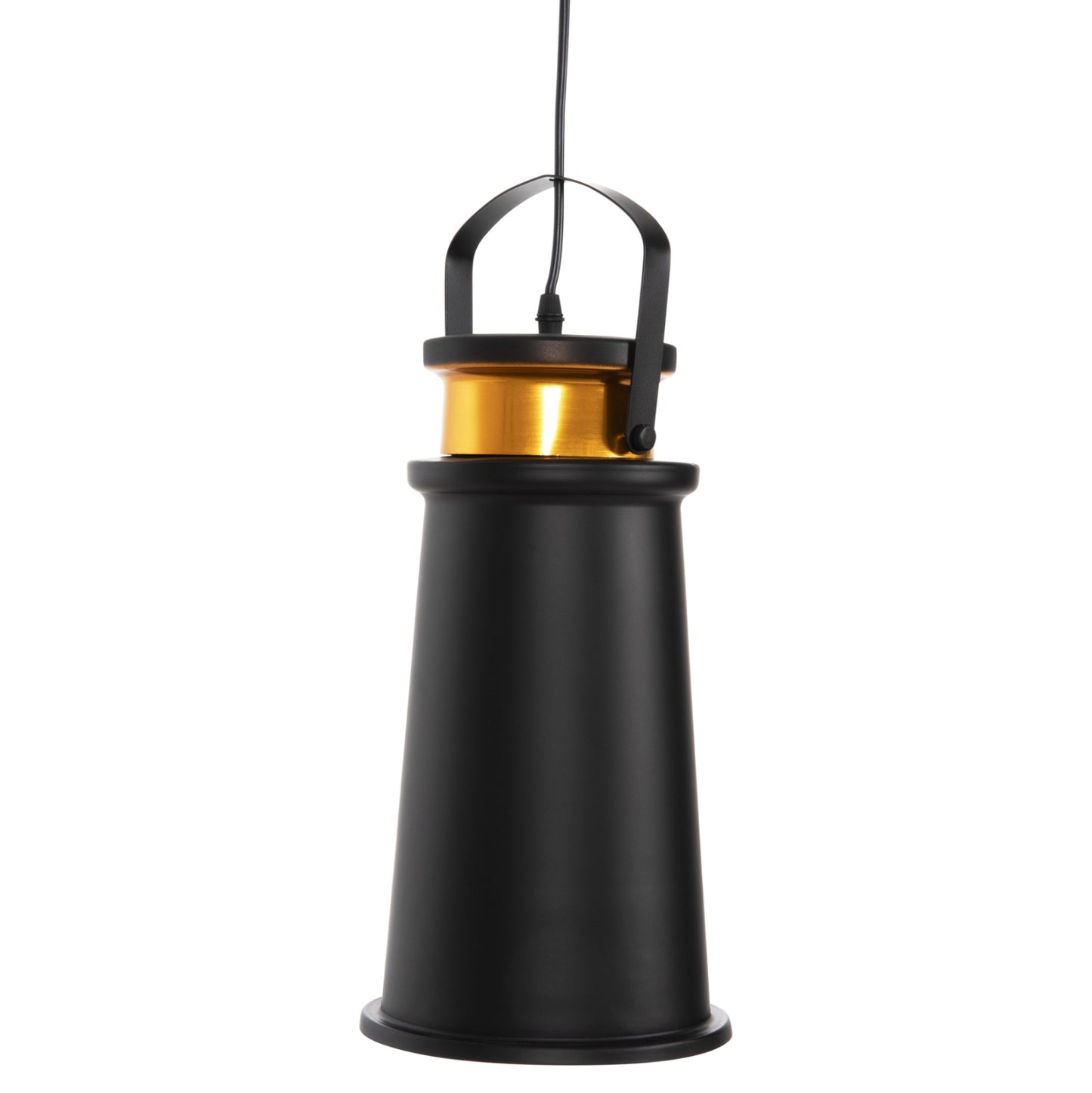 Ceiling Pendant Lamp Hm4140 Black-gold Aluminum Cap Φ19x132h Cm.