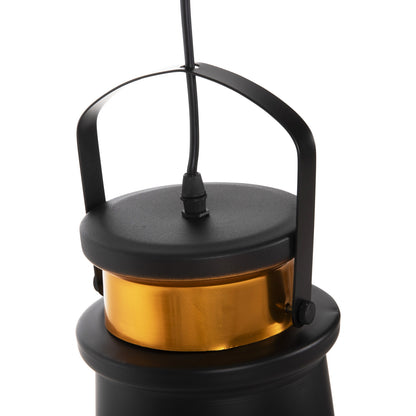 Ceiling Pendant Lamp Hm4140 Black-gold Aluminum Cap Φ19x132h Cm.