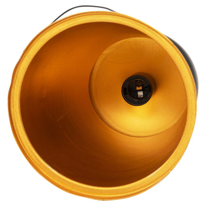 Ceiling Pendant Lamp Hm4140 Black-gold Aluminum Cap Φ19x132h Cm.