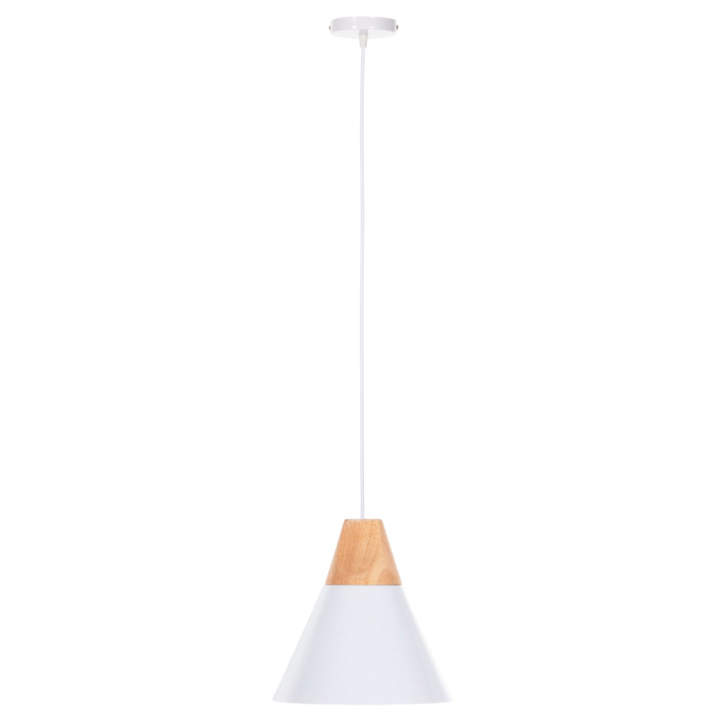 Ceiling Pendant Hm4144 White Metal Cap 24,5x24,5x113h Cm.