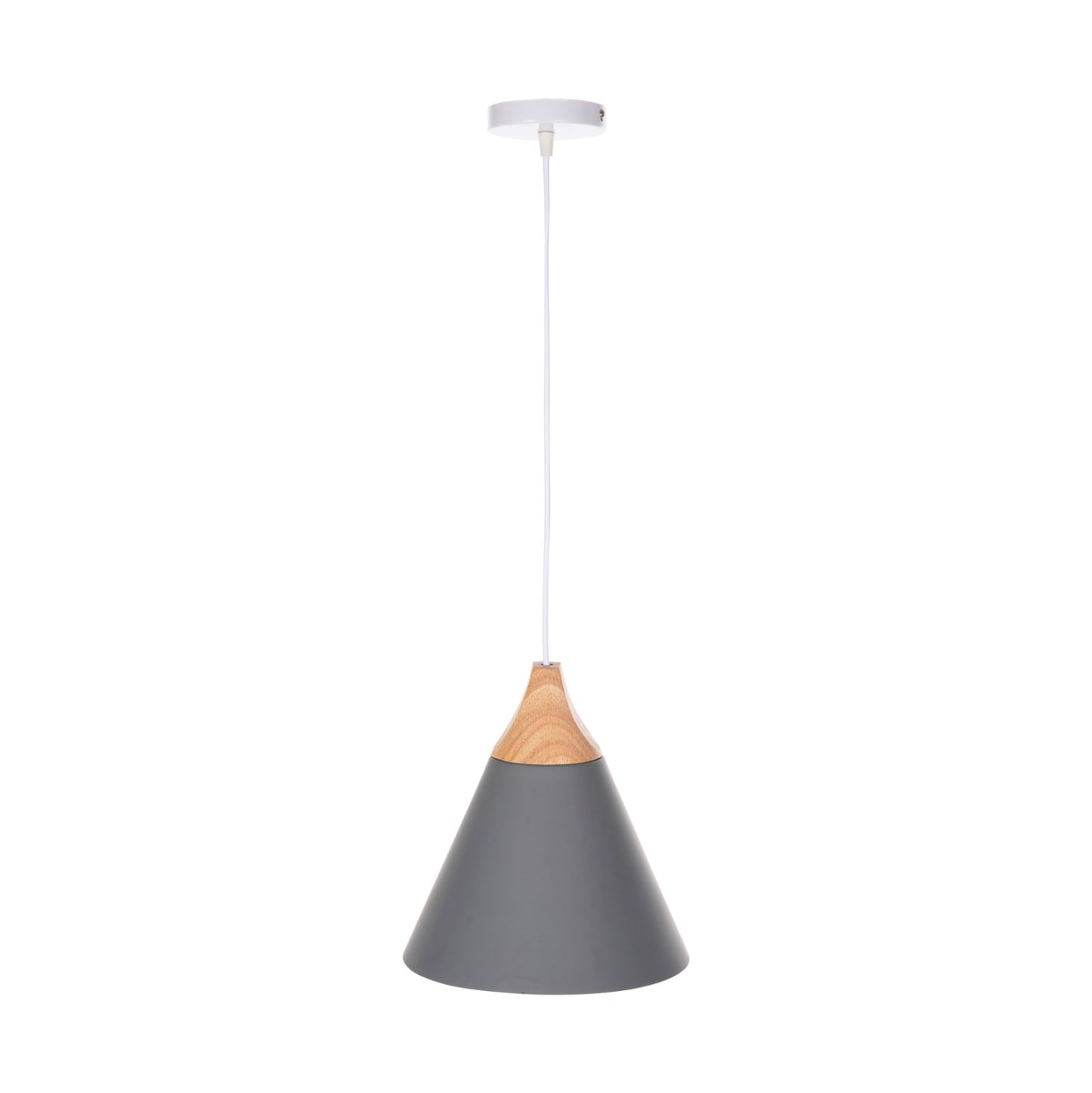 Ceiling Pendant Lamp Hm4145 Grey Metal Cap Φ25x125h Cm.