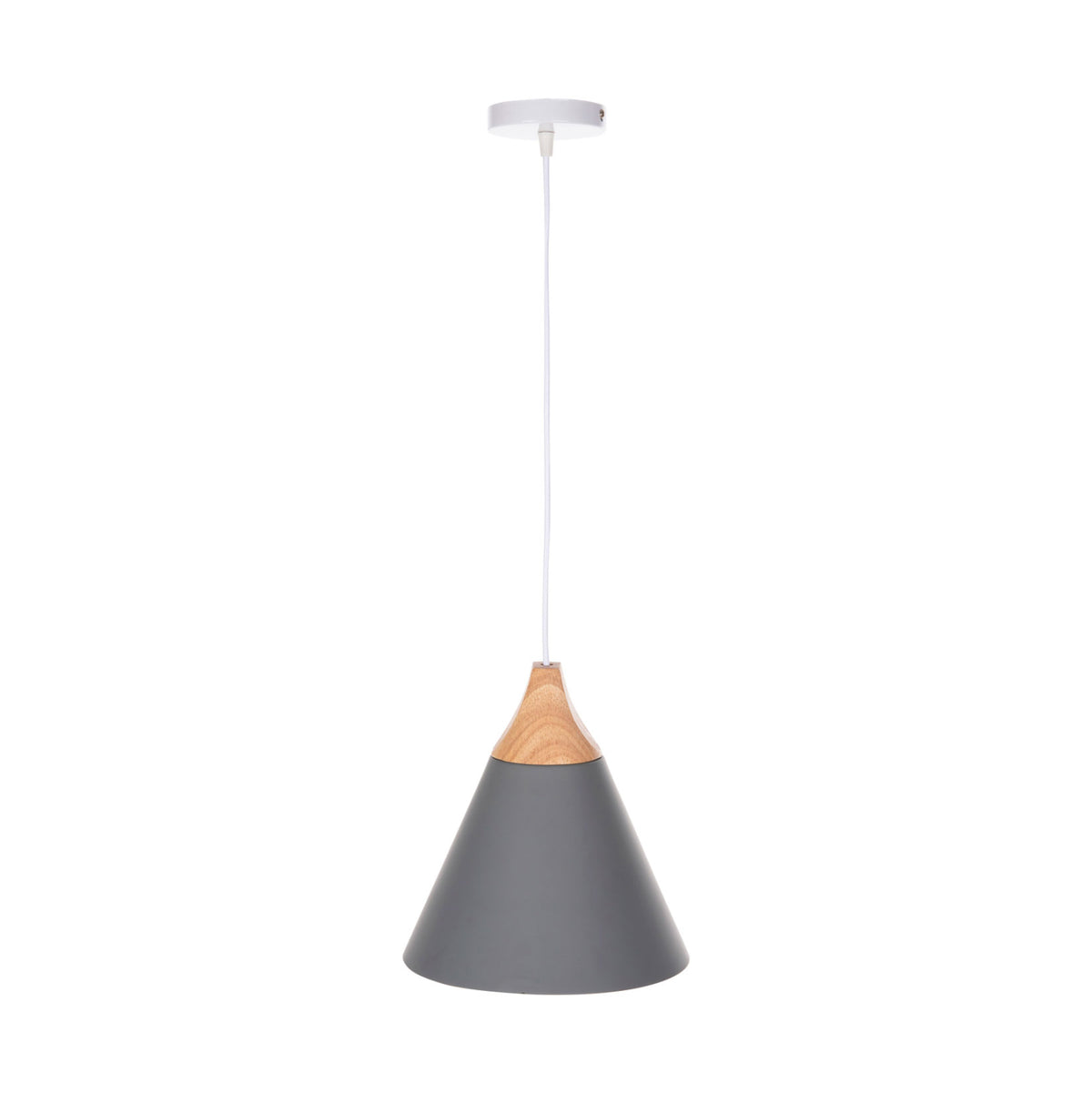 Ceiling Pendant Lamp Hm4145 Grey Metal Cap Φ25x125h Cm.