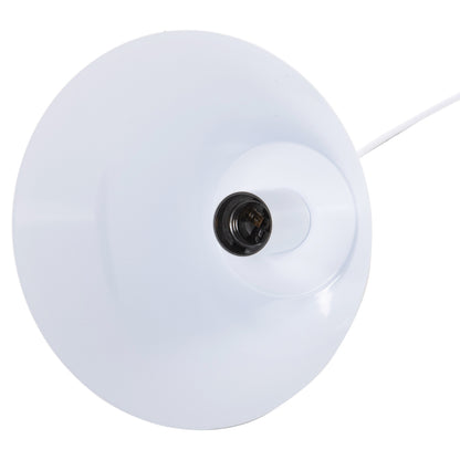 Ceiling Pendant Luminaire Hm4149 White Metal Cap-wood Detail Φ22x115hcm.