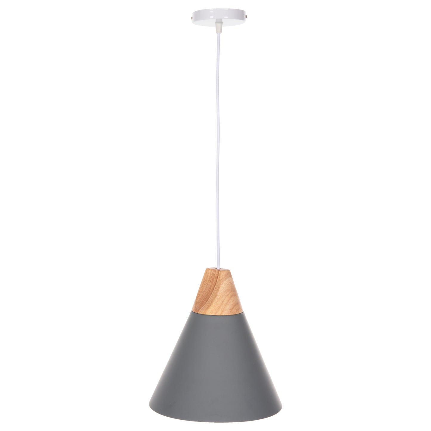 Ceiling Pendant Lamp Hm4150 Grey Metal Cap Φ21,5x115hcm.