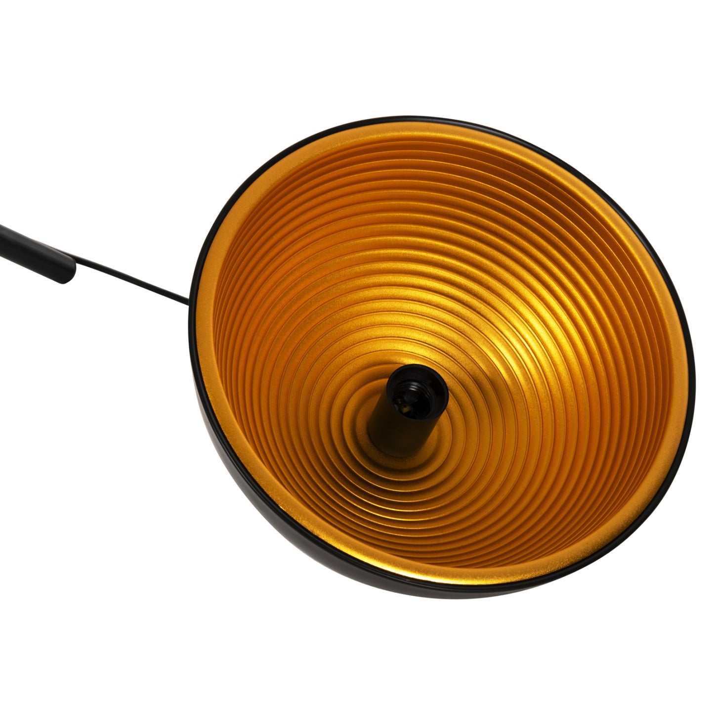 Ceiling Pendant Lamp Hm4153 Black-gold Aluminum Cap Φ29x113h Cm.