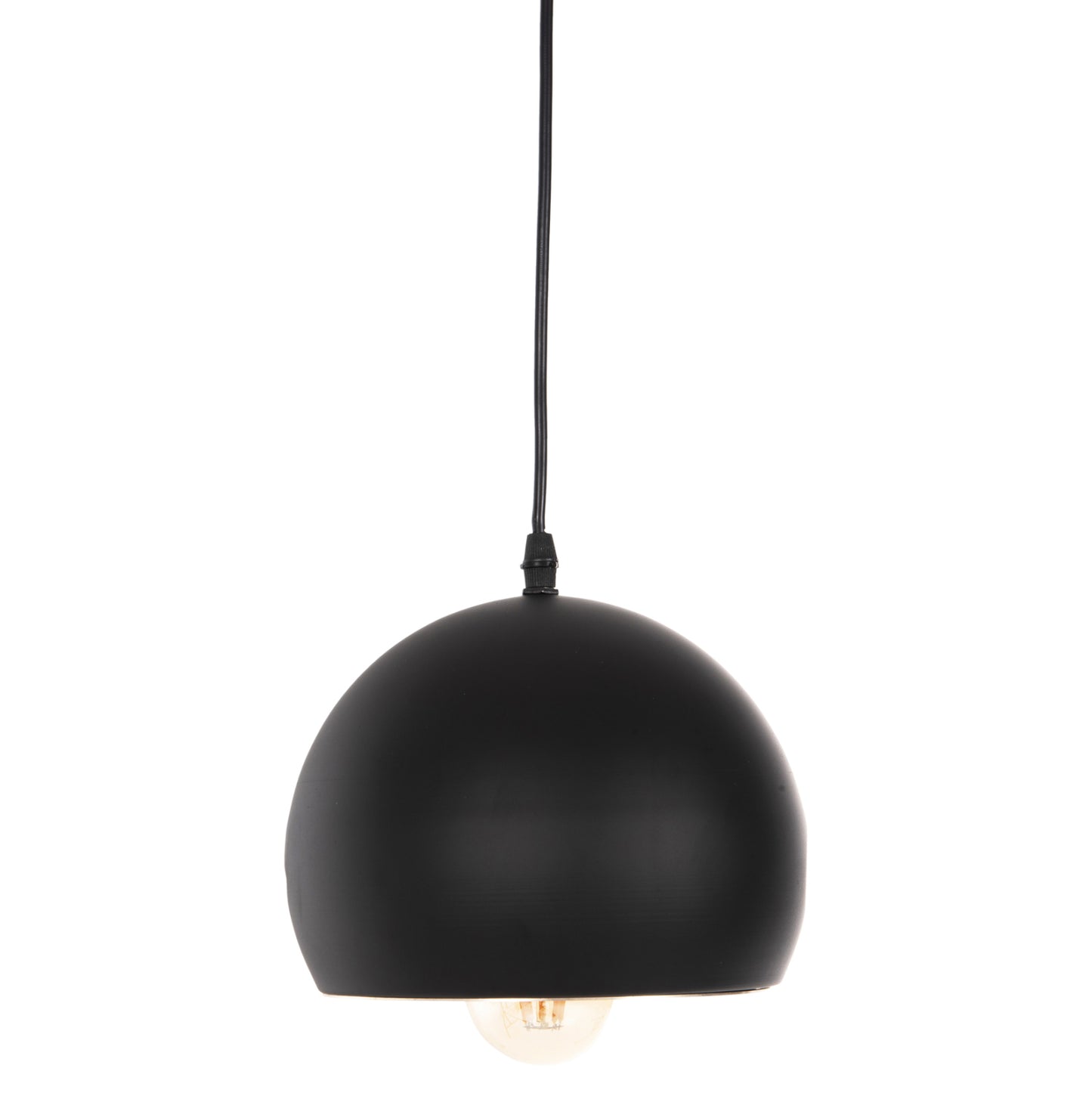 Ceiling Pendant Luminaire Hm4154 Black Aluminum Spherical Cap Φ20x113hcm.
